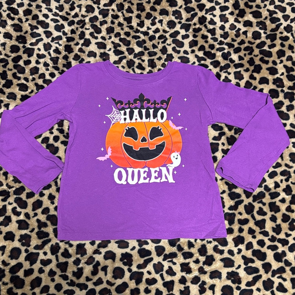Purple Hallo Queen Long Sleeve Shirt Size 4T